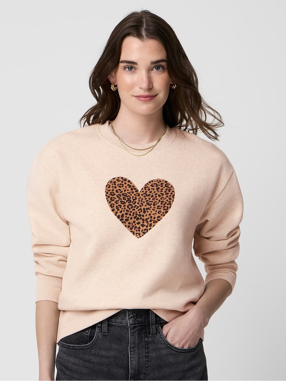 J. Crew beige leopard sweatshirt XS